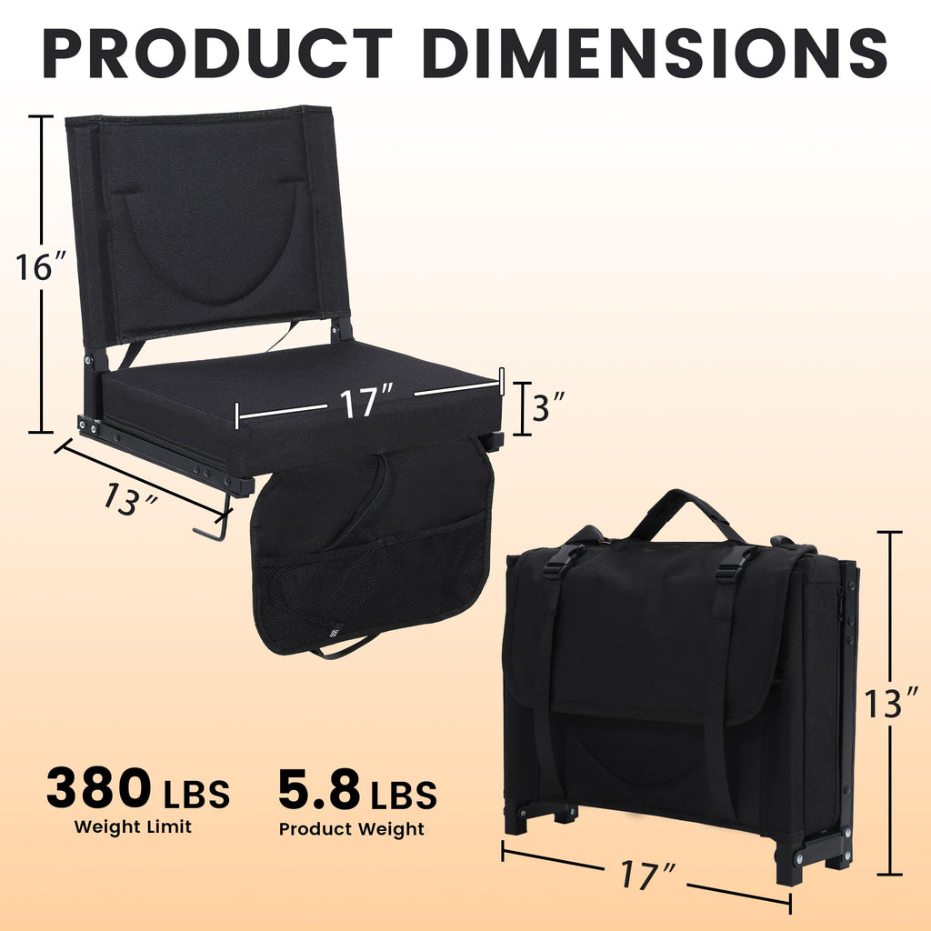 Heated Stadium Seats with Backrest and Cushion V5086