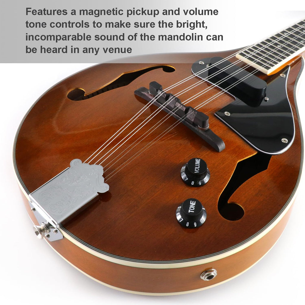 8 String Acoustic-Electric Mandolin Instrument with Pickup H1144