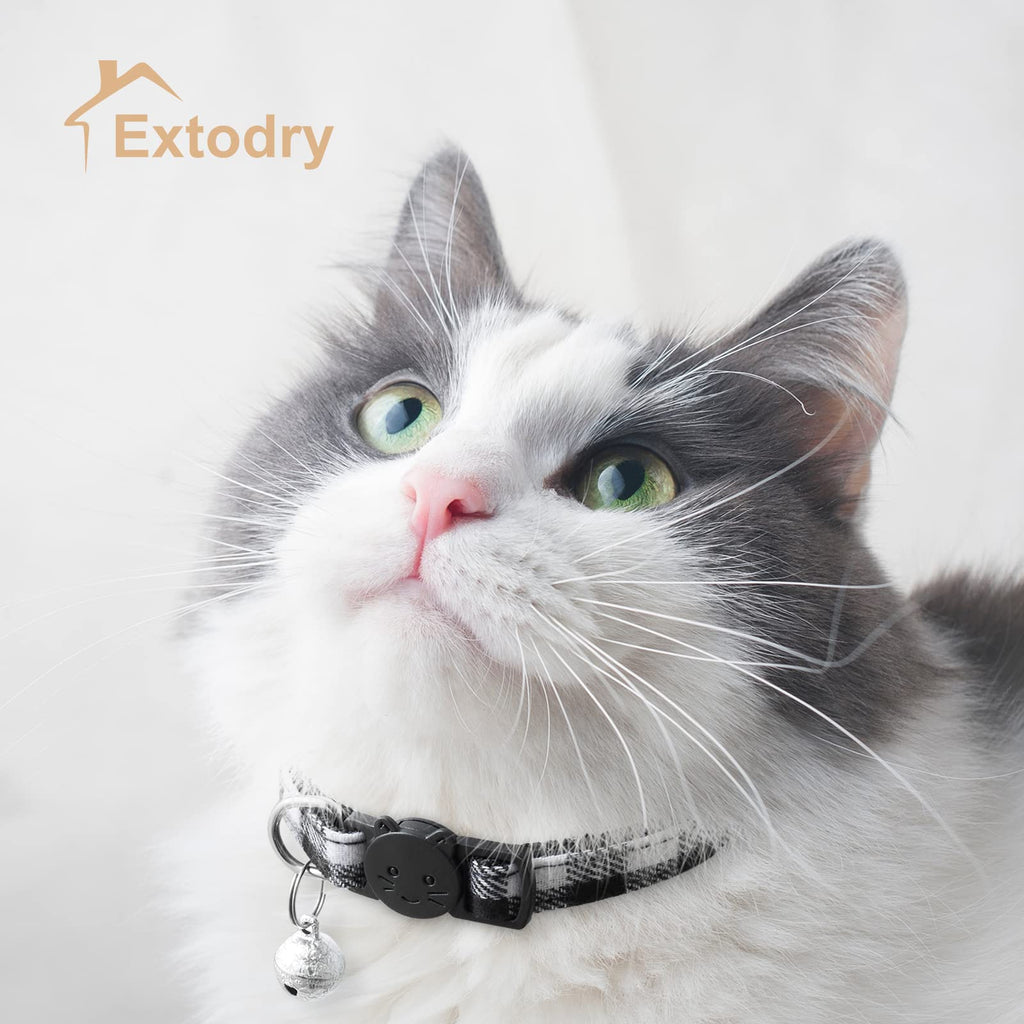 6 Pack Plaid Cat Collars with Bells A3549
