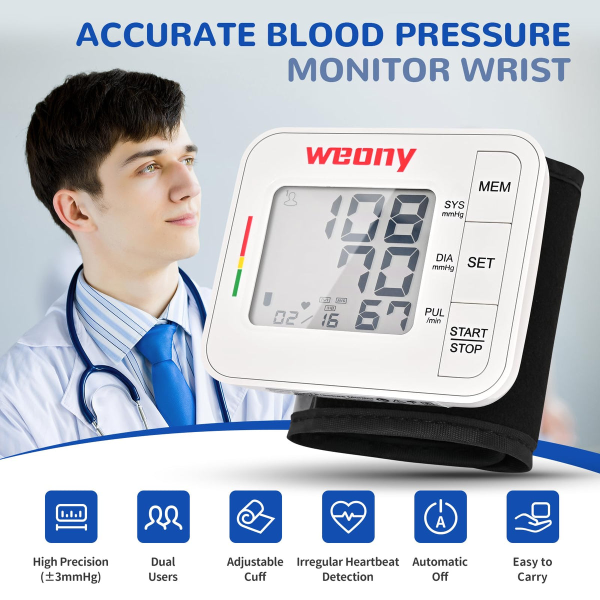 Wrist Blood Pressure Monitor V459