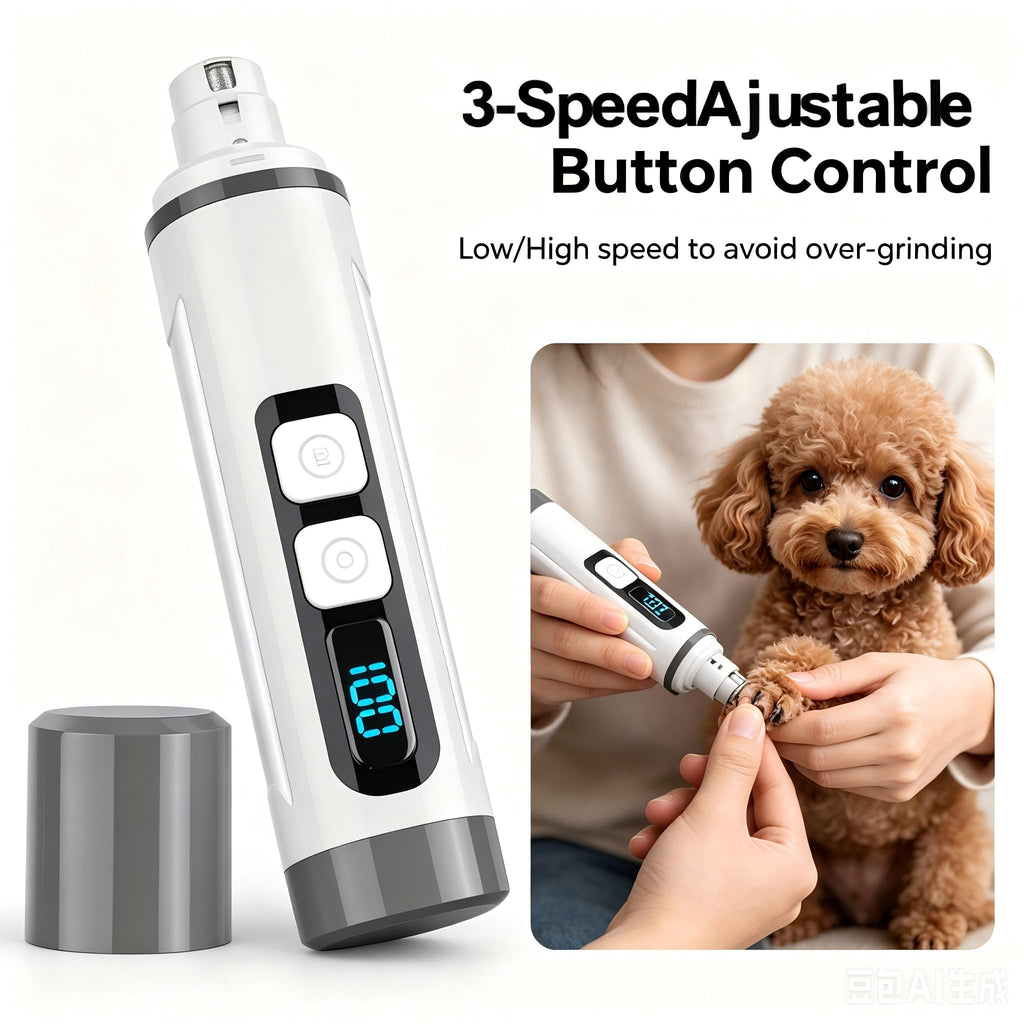 3-Speed Dog & Cat Nail Grinder with LED Light F4000