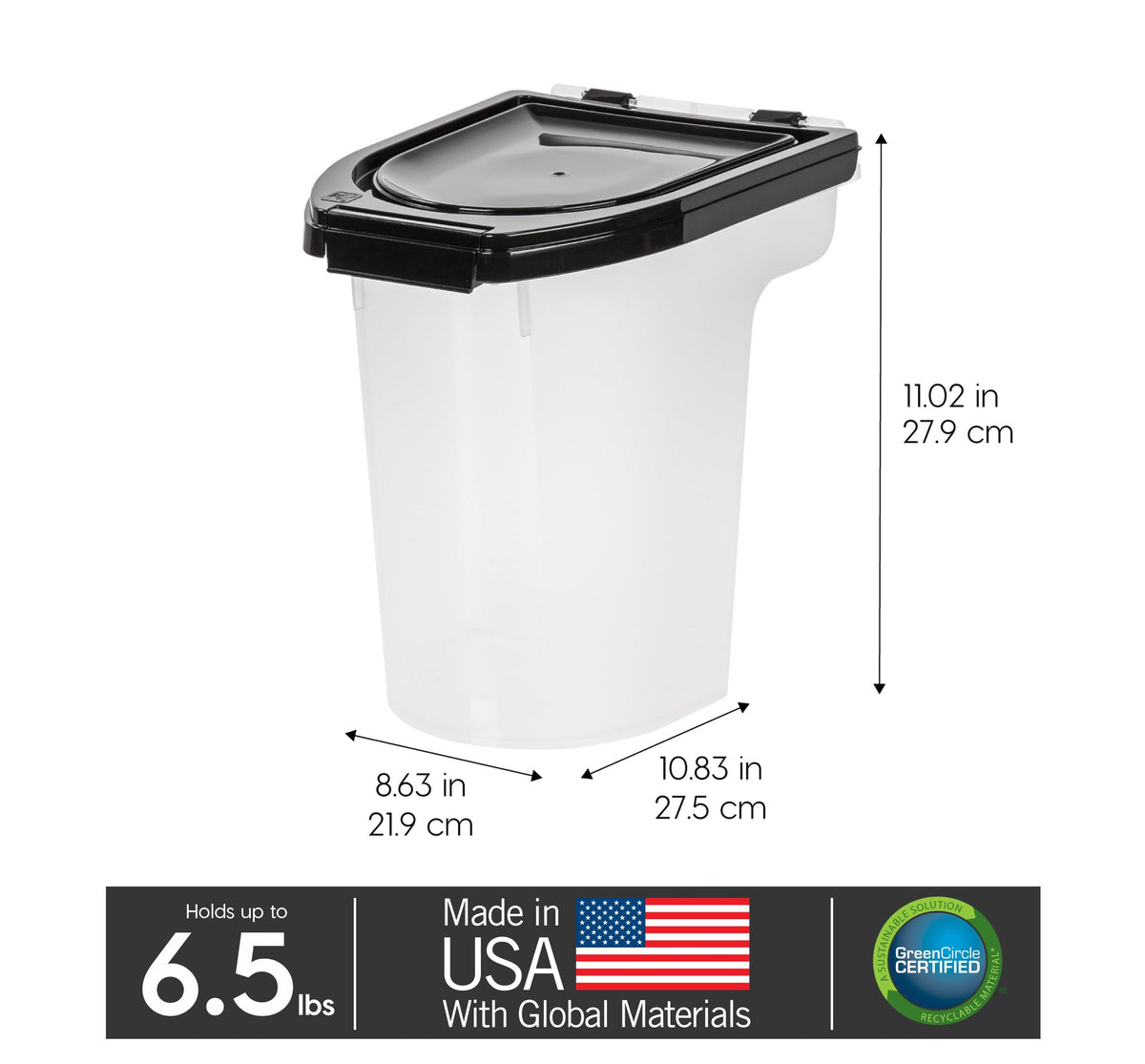 Black Dog Food Storage Container V338548