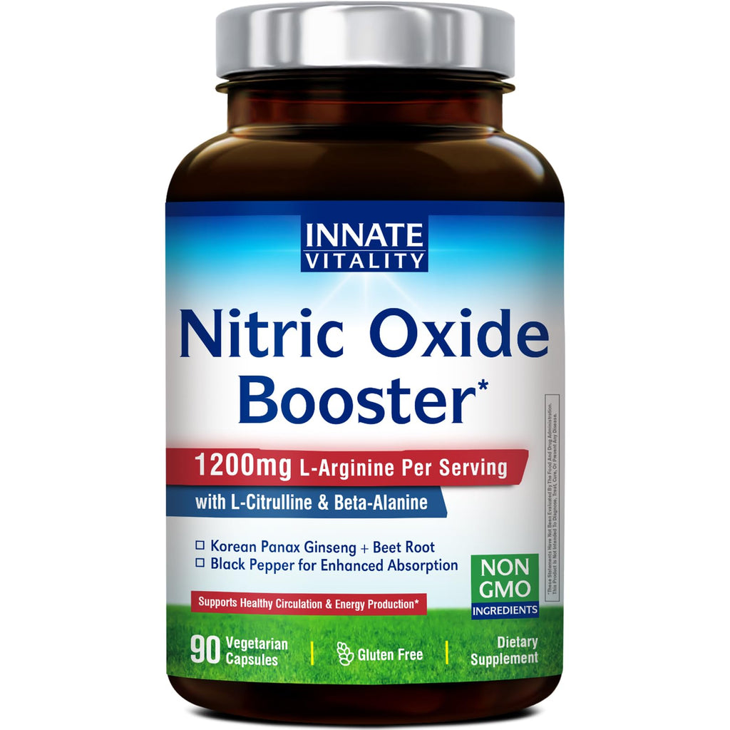 90 Vegan Capsules Nitric Oxide Booster Supplement U1540