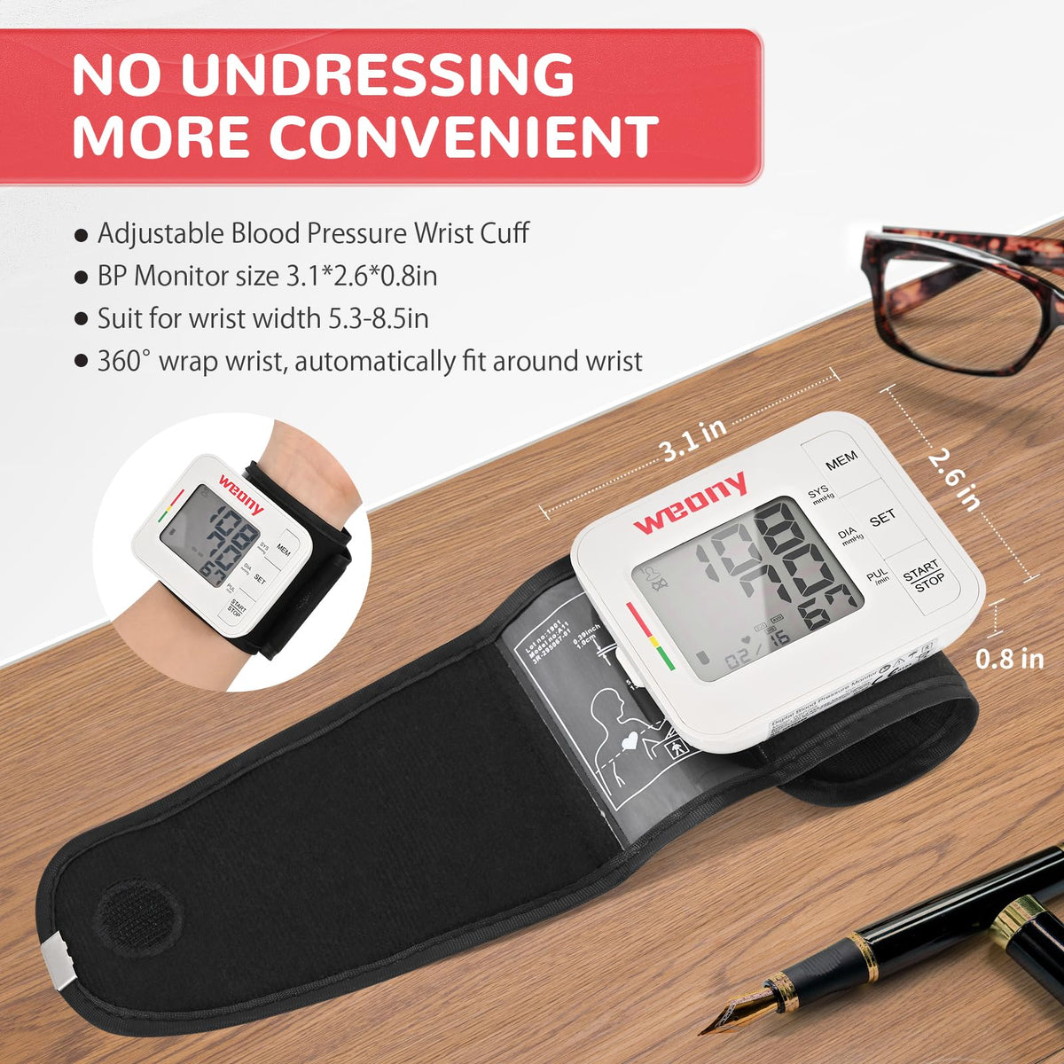 Wrist Blood Pressure Monitor V459