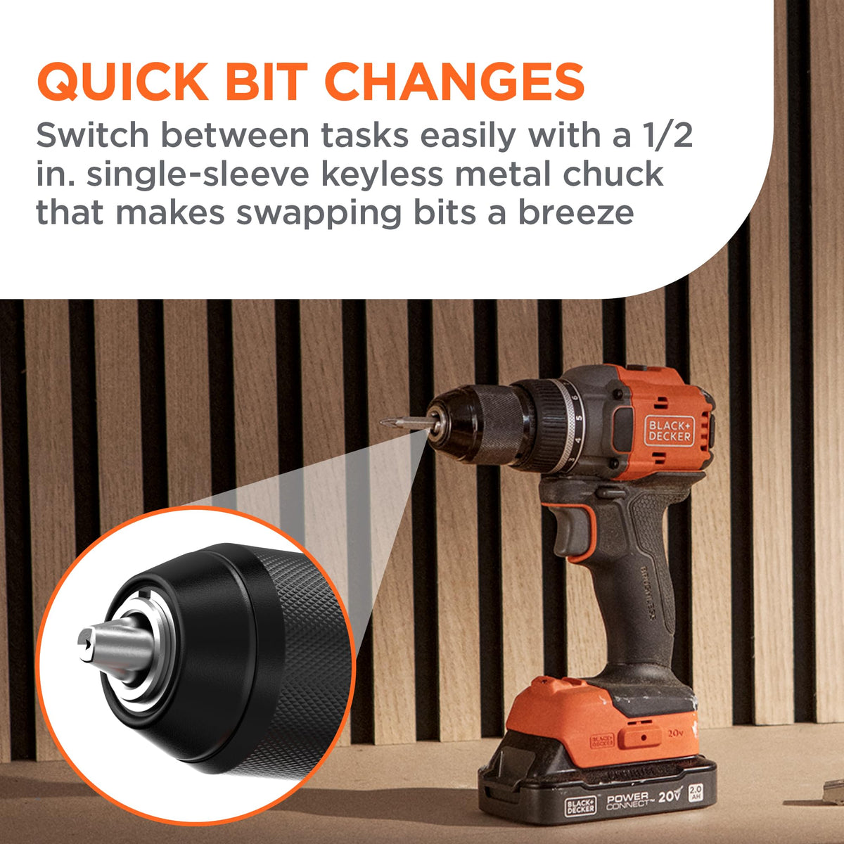 20V MAX Cordless Brushless Drill Driver with 30 Pc. Drill Bit Set M480
