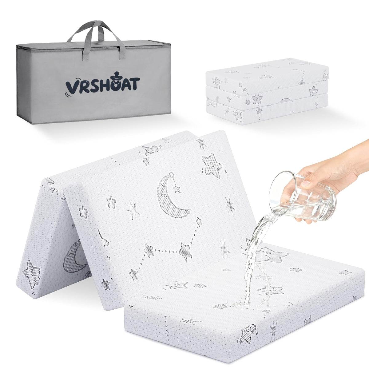 Portable Pack and Play Mattress with Washable Cover H993