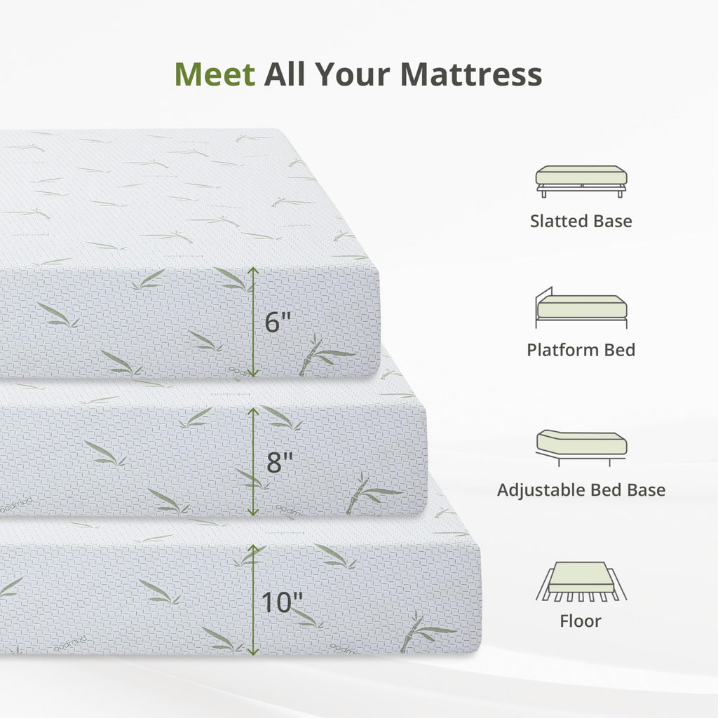 Full Size 8 Inch Medium Firm Memory Foam Mattress J936455