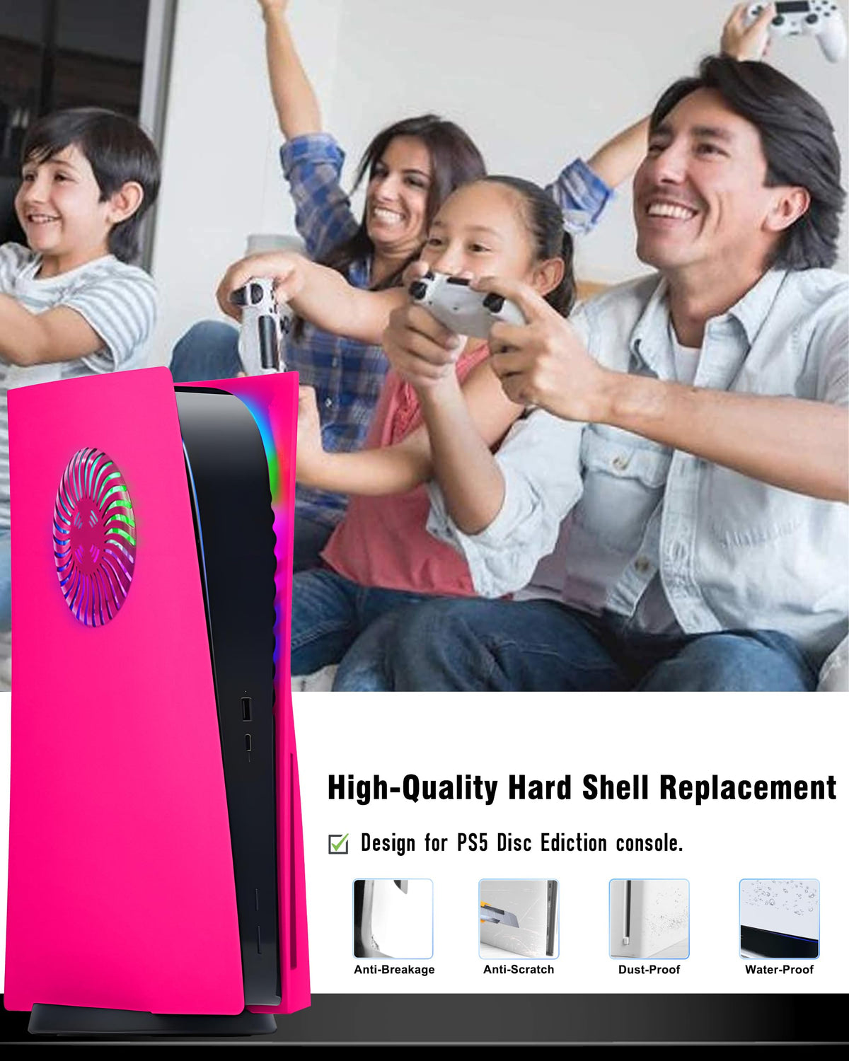 Nova Pink Vented Faceplate for PS5 Disc Edition N82813