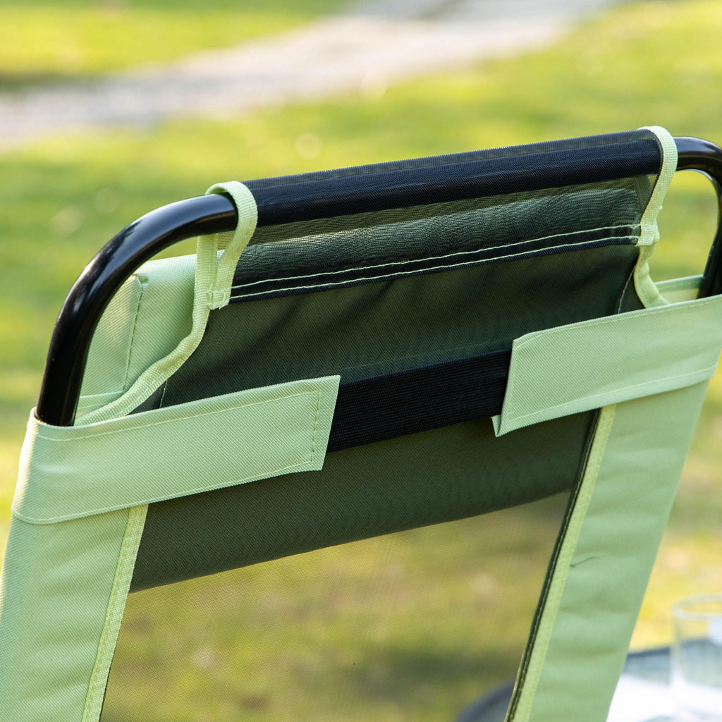 Folding Patio Dining Chairs Set of 2 Green V68027