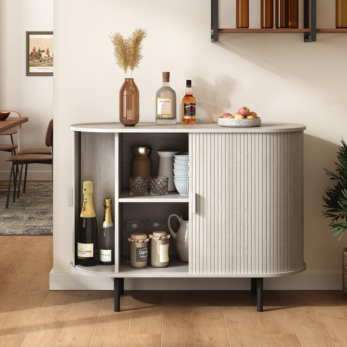 40" Sideboard Buffet Cabinet with Sliding Door X80019