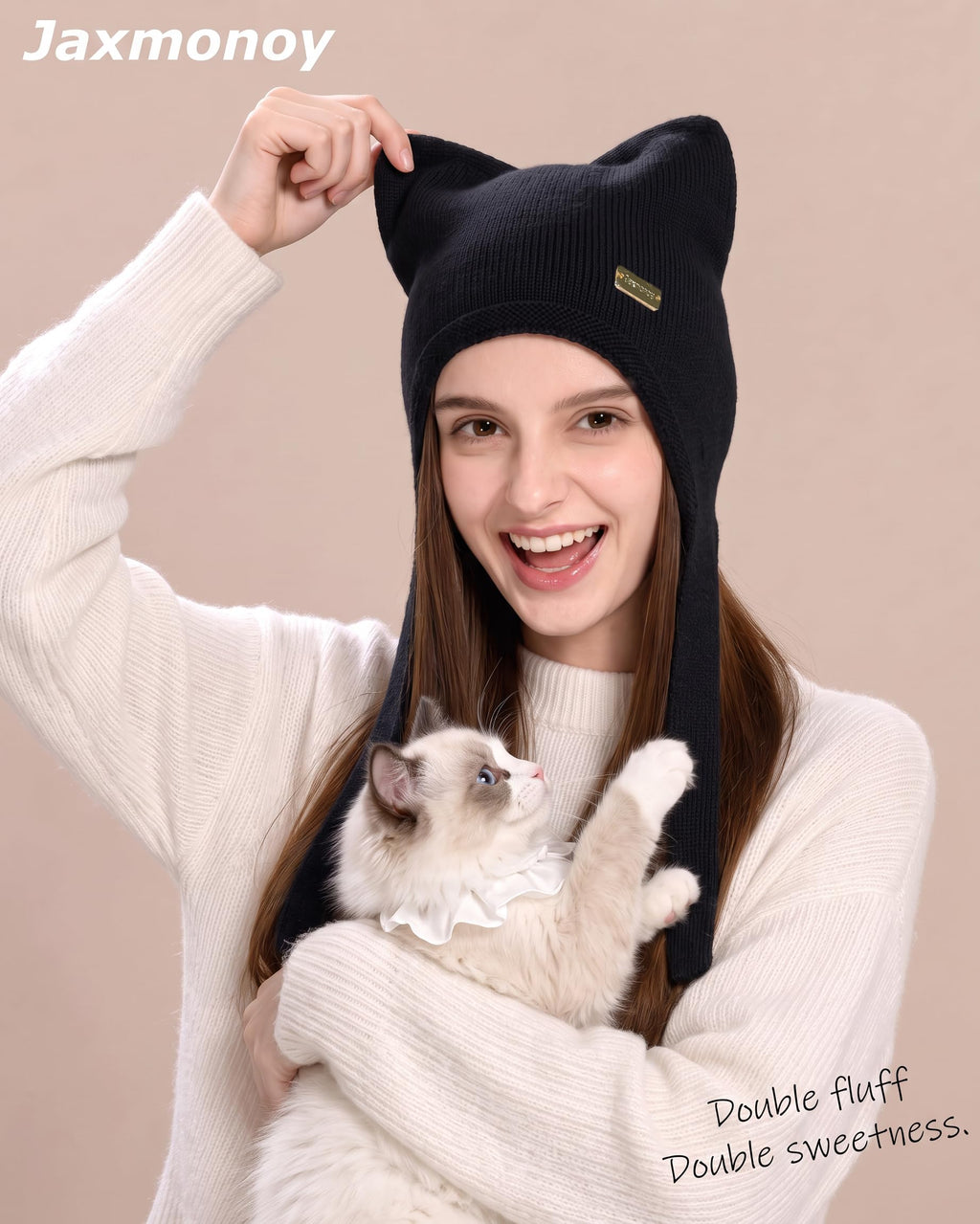 Cat Ear Beanie Wool Knit Hats W9027
