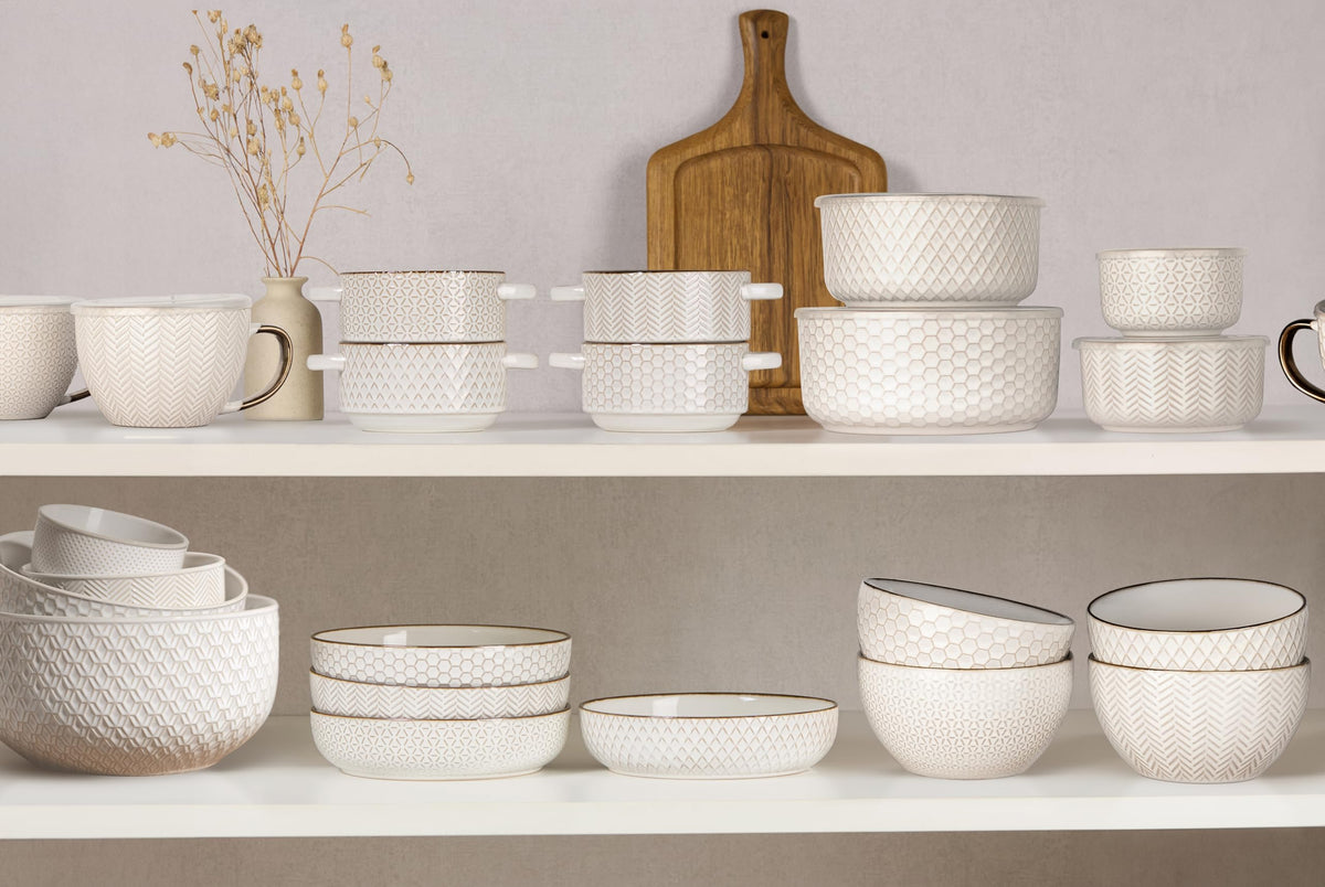Ceramic Soup Bowls Set of 4, 26 oz Q3770