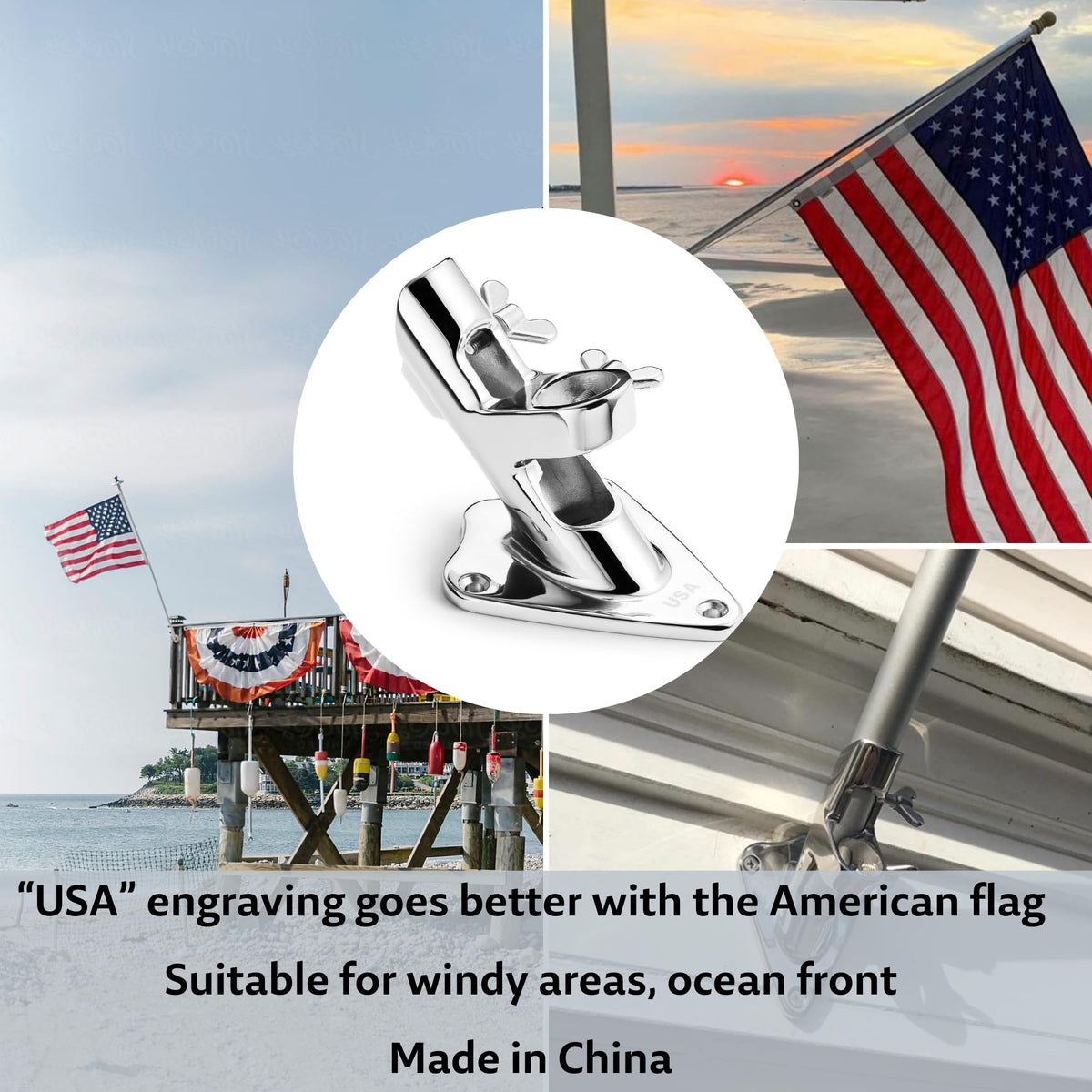 1 Inch Stainless Steel Flag Pole Holder I2800