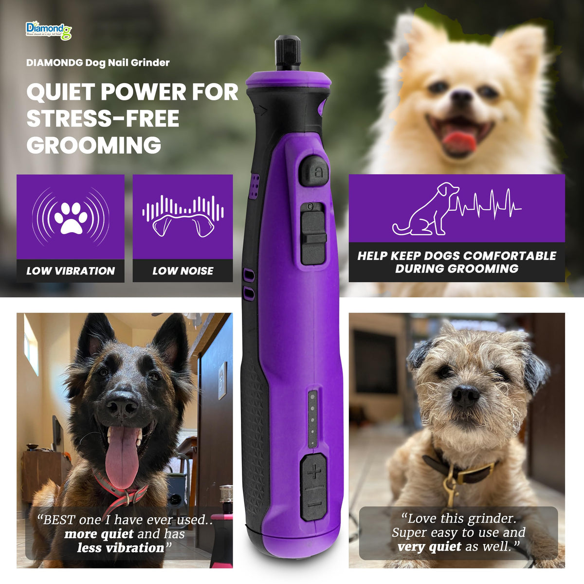 Cordless Dog Nail Grinder with LED Light O532