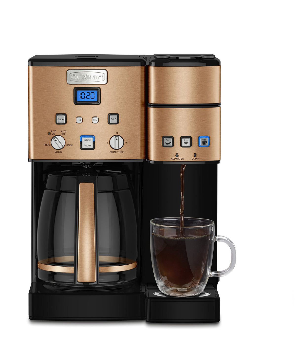 Single Serve + 12 Cup Stainless Steel Coffee Maker W86479