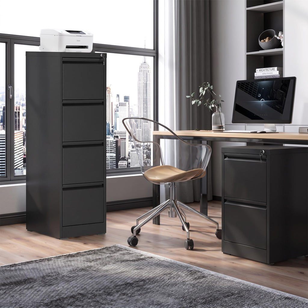 4 Drawer Metal File Cabinet with Lock K563