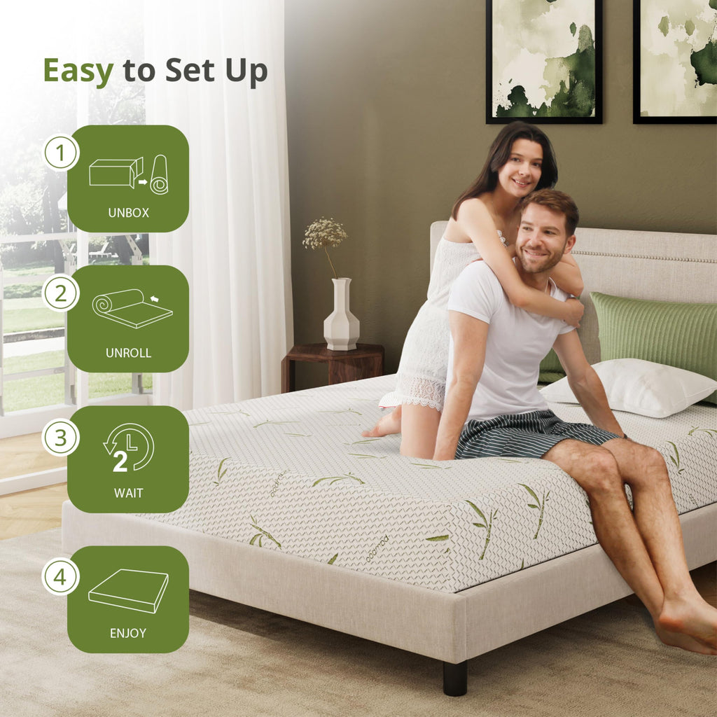 Full Size 8 Inch Medium Firm Memory Foam Mattress J936455