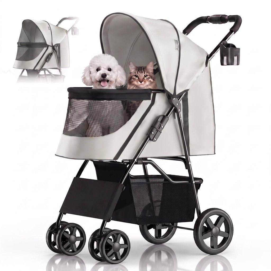 Foldable 4-Wheel Pet Stroller Y87460