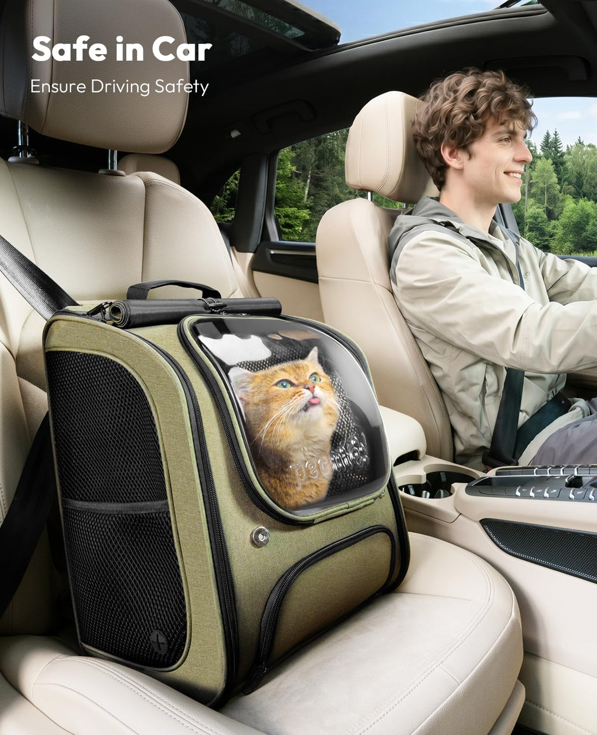 Green Cat Backpack Carrier L951
