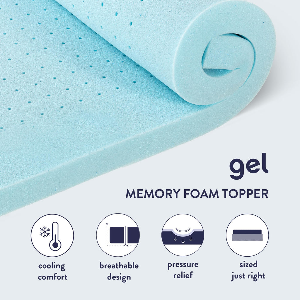 3 Inch Ventilated Memory Foam Mattress Topper, Twin I78308