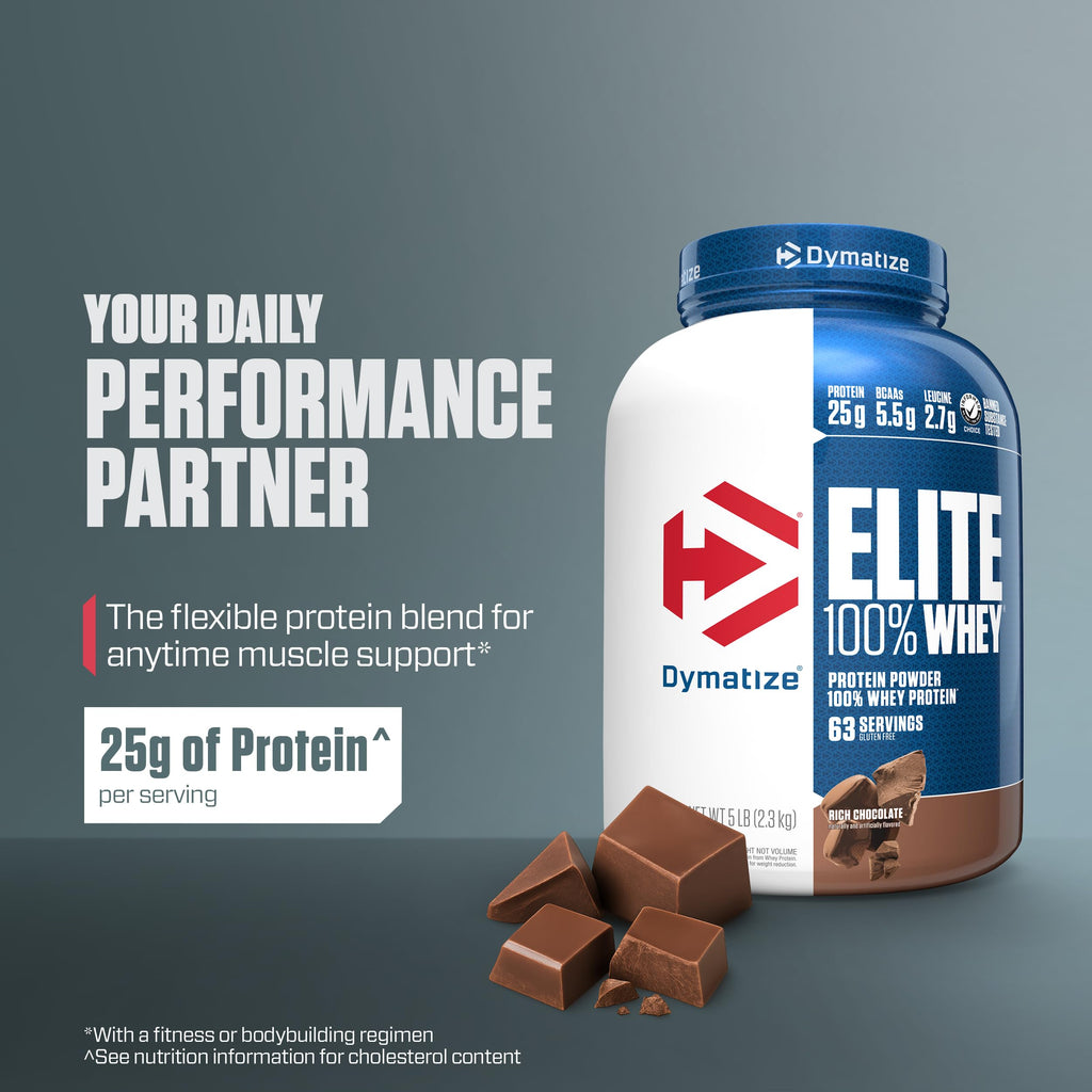100% Whey Protein Powder, 25g Protein, Rich Chocolate, 5 Pound R77210