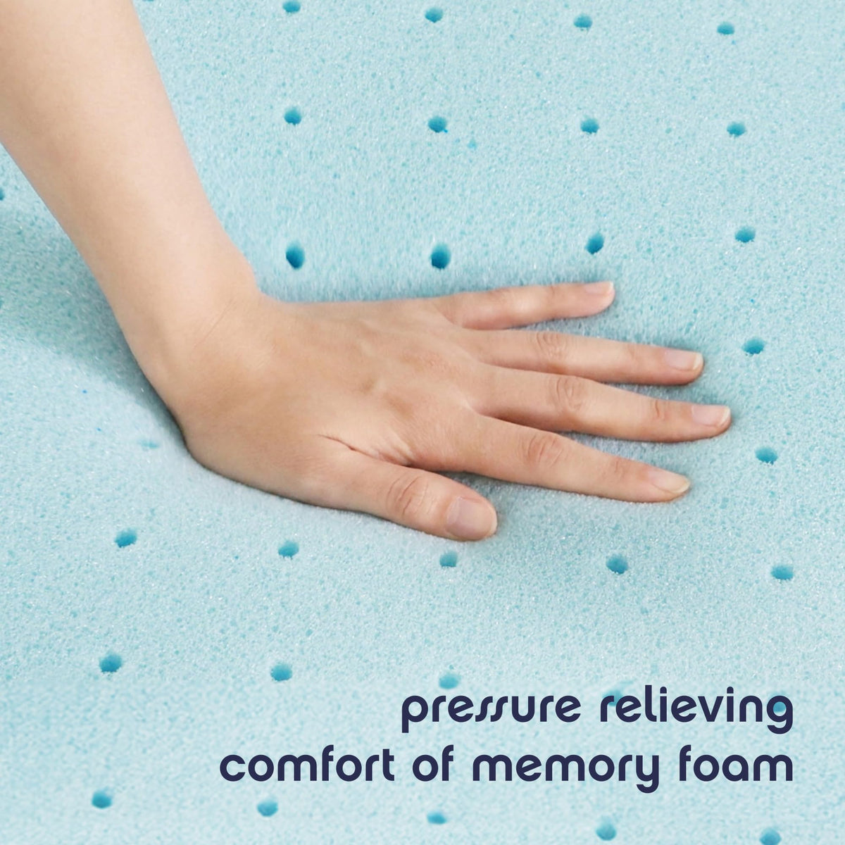 3 Inch Ventilated Memory Foam Mattress Topper, Twin I78308