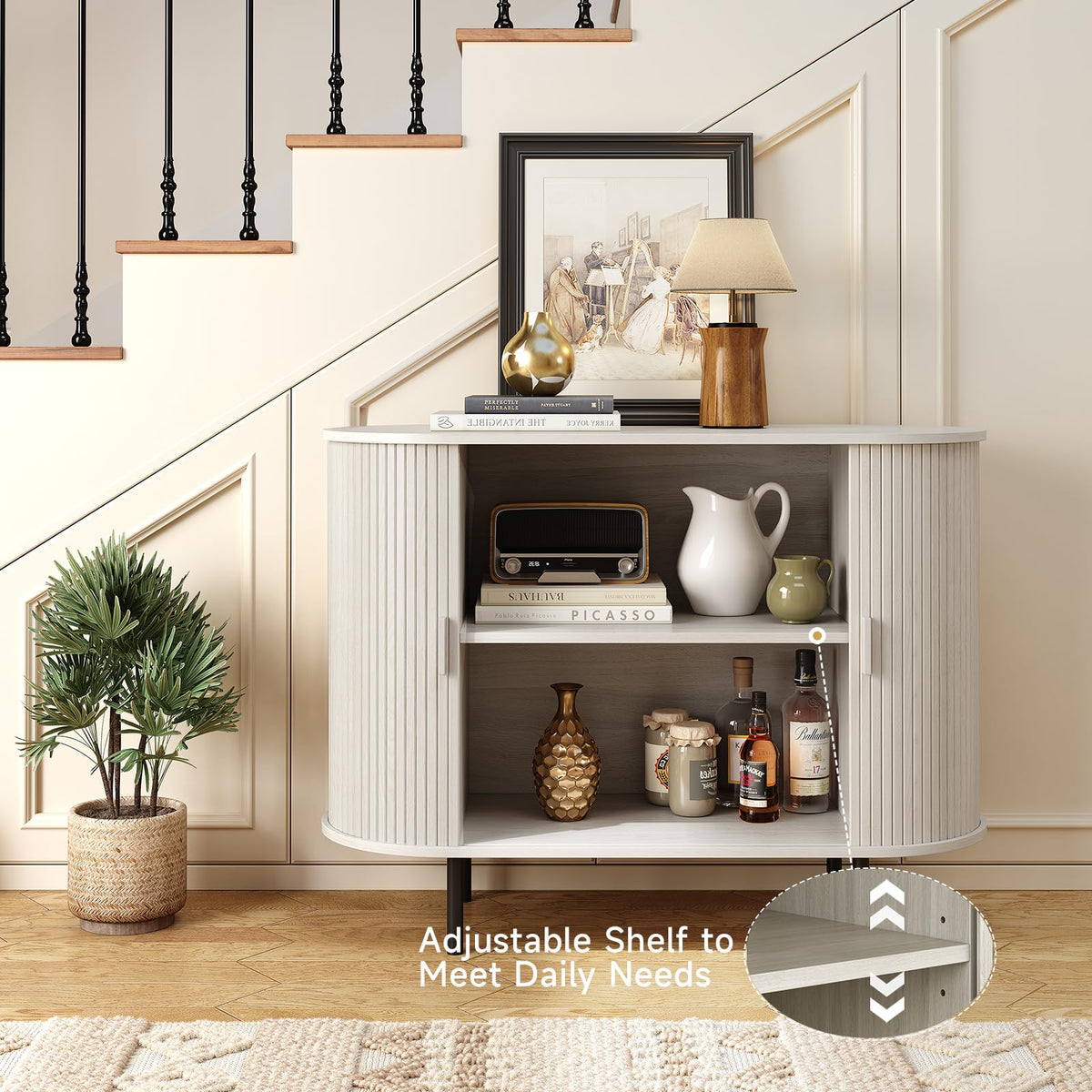 40" Sideboard Buffet Cabinet with Sliding Door X80019