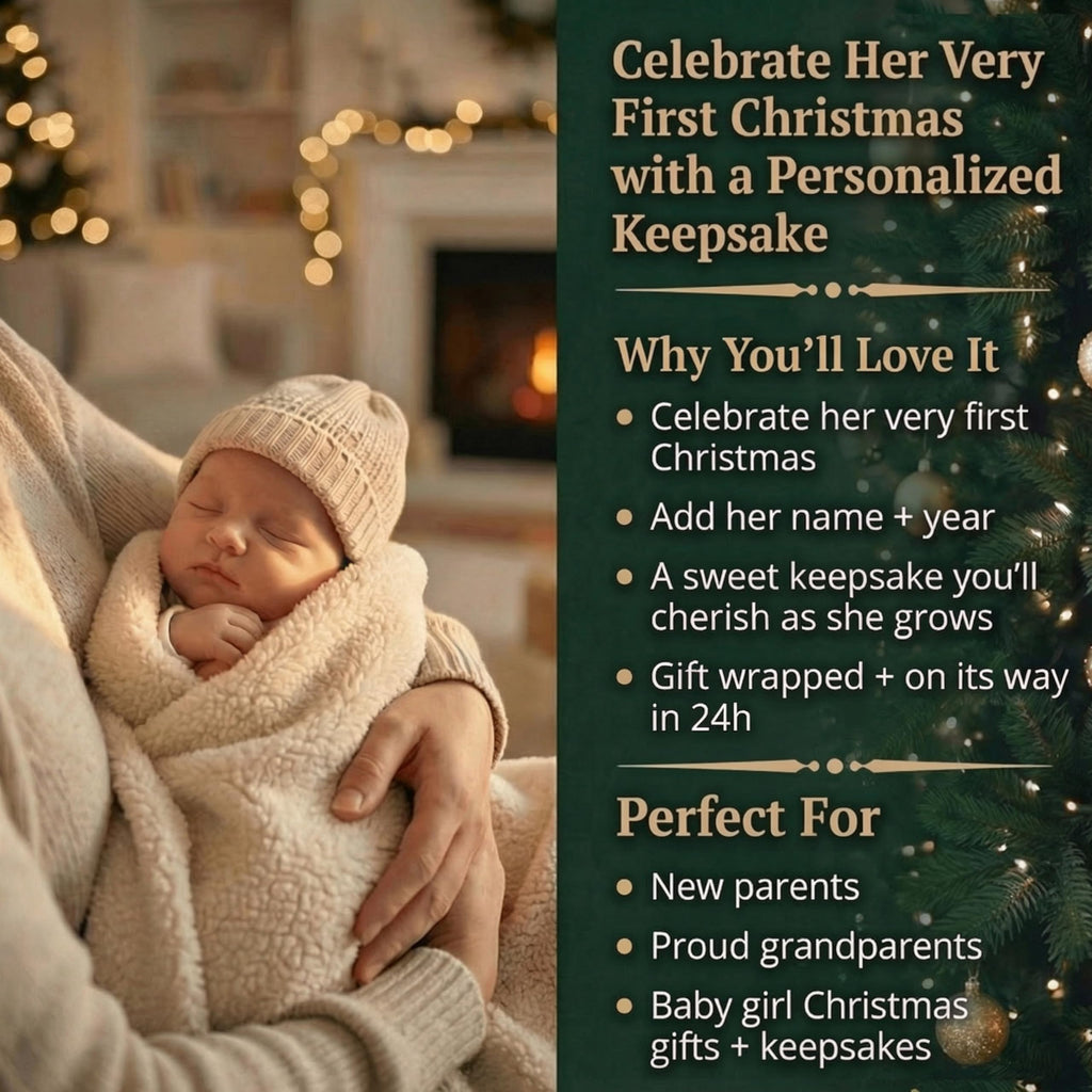 Baby's First Christmas Ornament 2026 Red Horse R220
