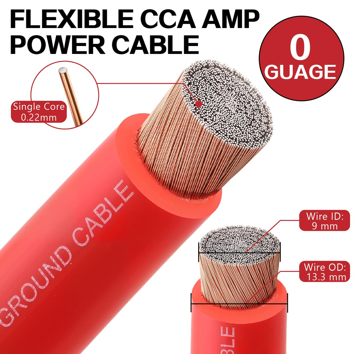 0 Gauge CCA Amplifier Wiring Kit H282908