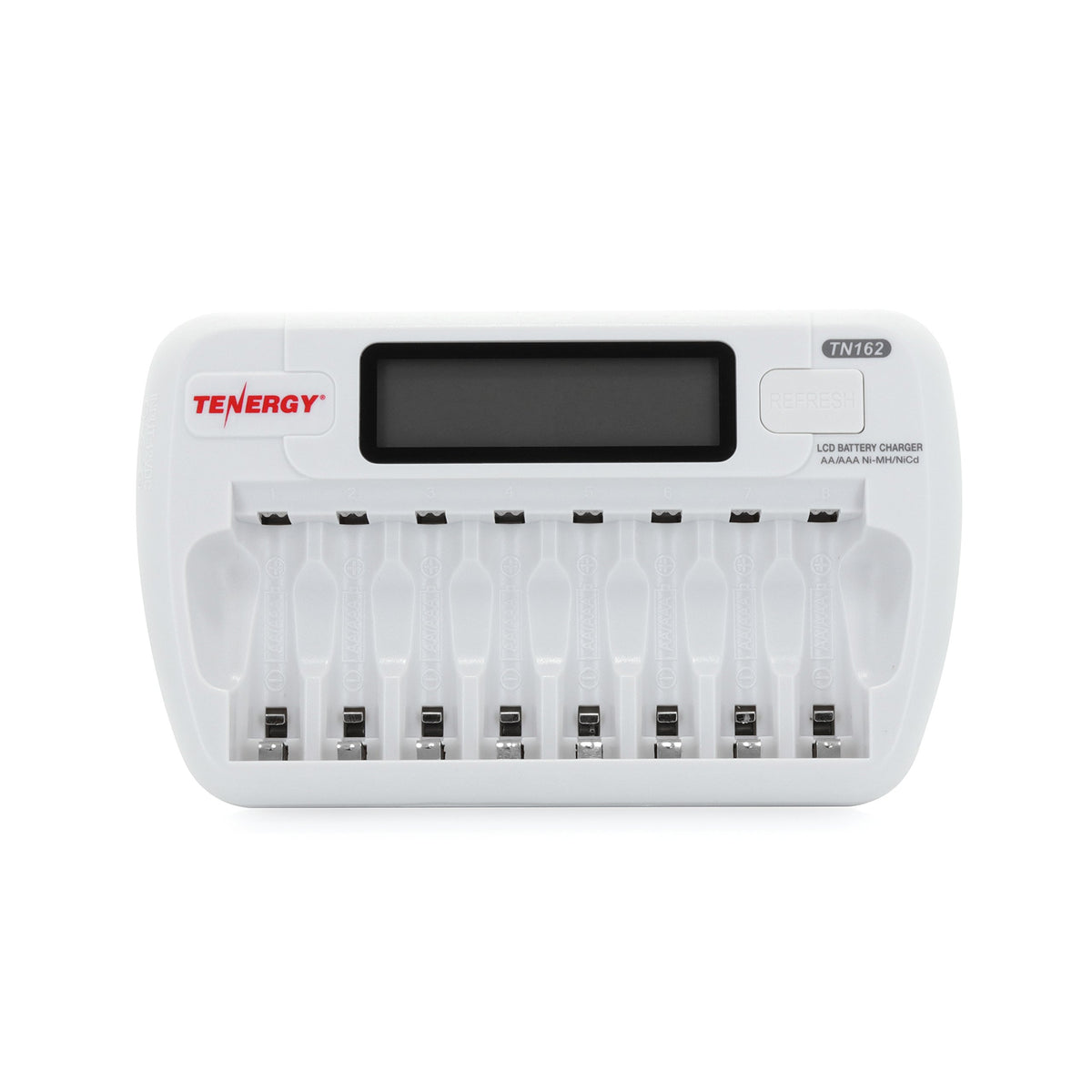 8-Bay Smart LCD Battery Charger for AA/AAA NiMH/NiCd Batteries I337735