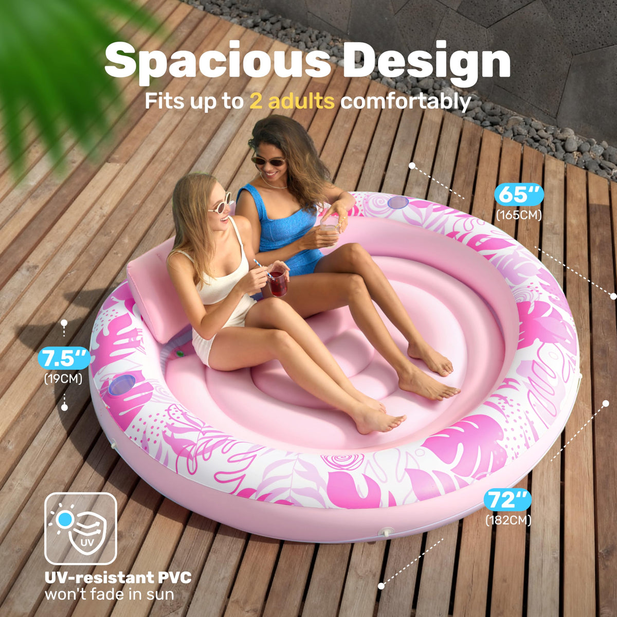 Inflatable Tanning Pool Lounger Float X220