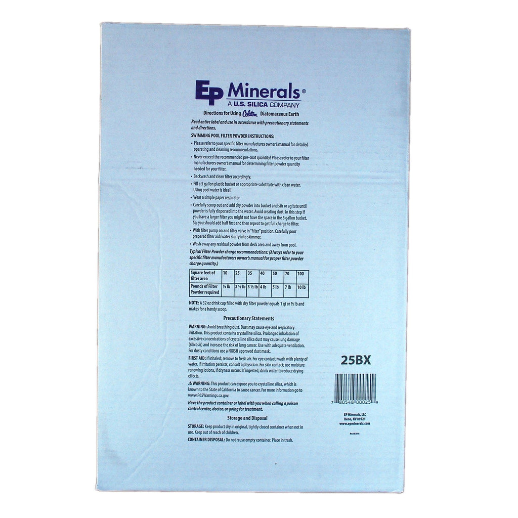 Diatomaceous Earth Pool Filter Aid 25 Pounds K18847