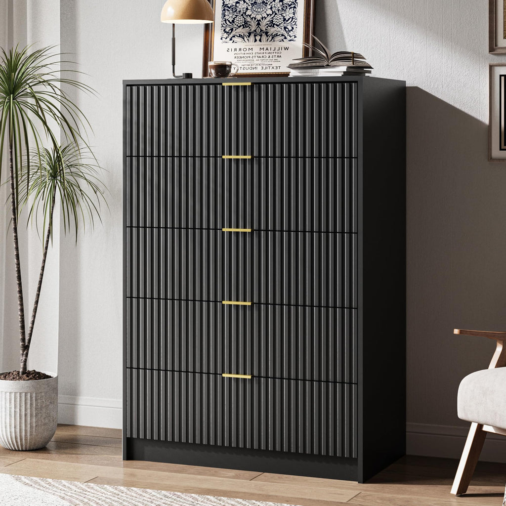 47" Tall Fluted 5-Drawer Dresser F862