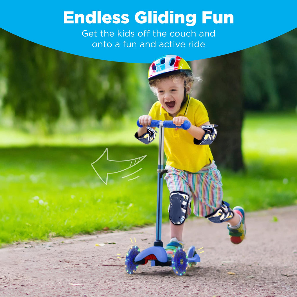 Kids 3-Wheel Scooter with LED Light-Up Wheels B923275