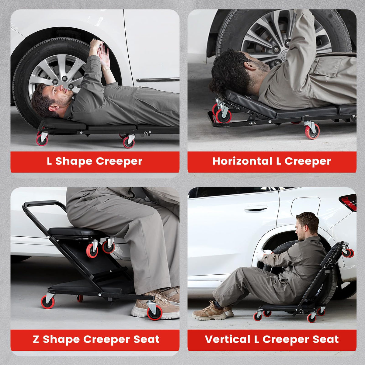 40 Inches 4 in 1 Creeper Seat up to 450 lbs Capacity I563750