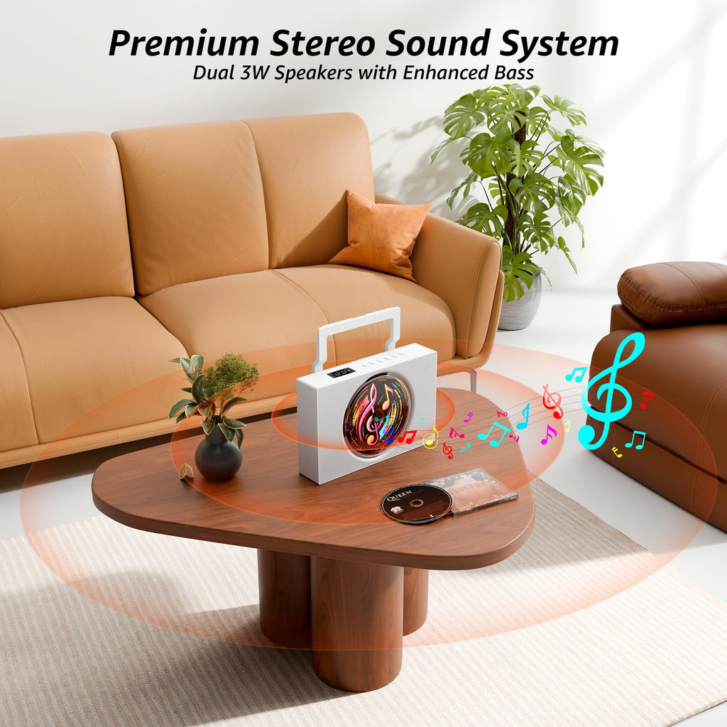 Portable CD Player Boombox with Bluetooth FM Radio F441668