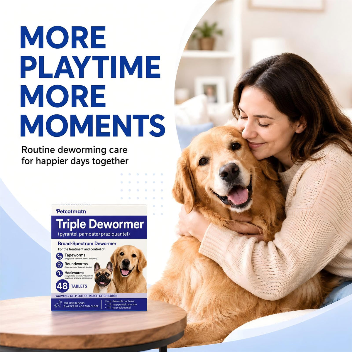 Dog Dewormer Tablets 48 Count J4246