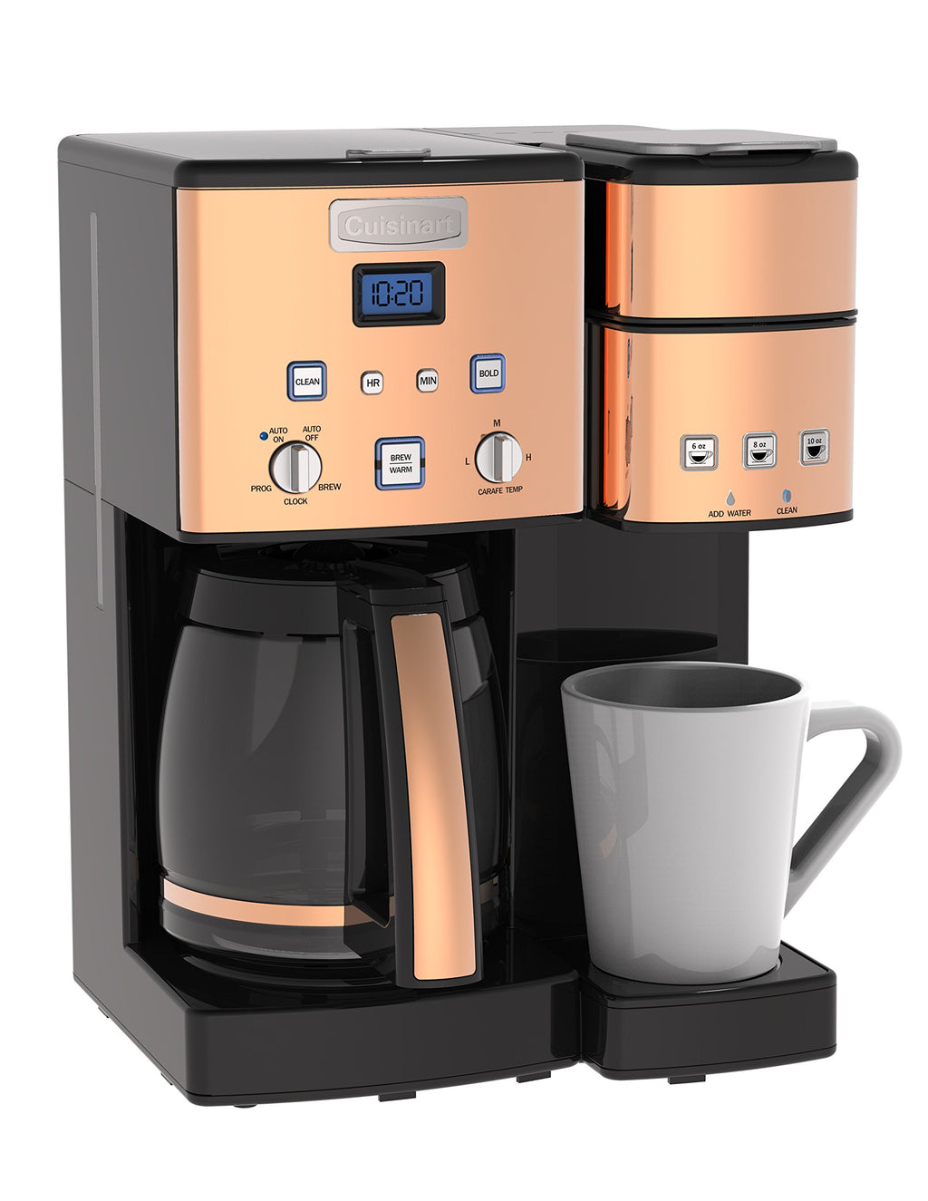 Single Serve + 12 Cup Stainless Steel Coffee Maker W86479