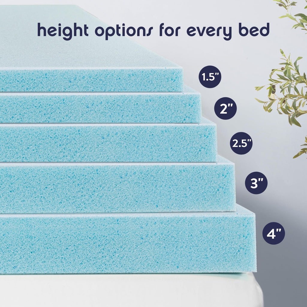 3 Inch Ventilated Memory Foam Mattress Topper, Twin I78308