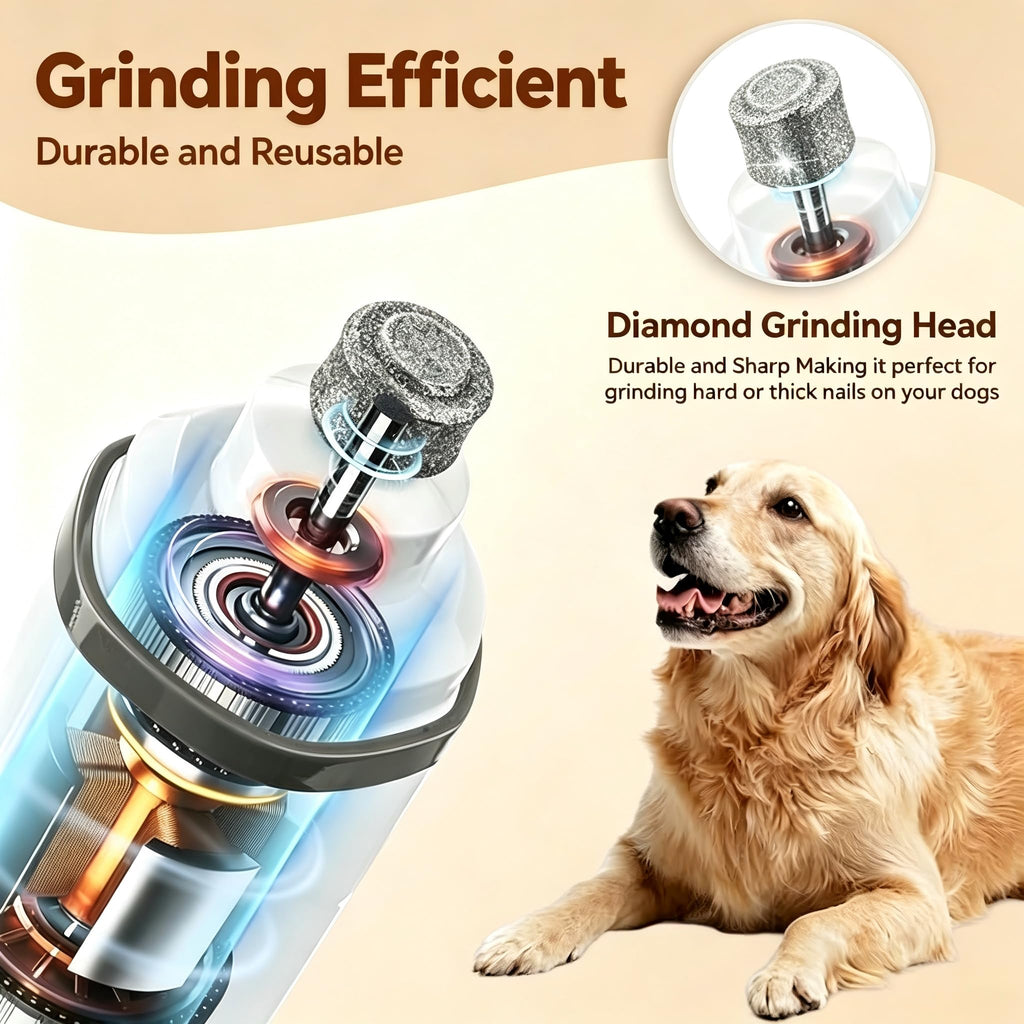 3-Speed Dog & Cat Nail Grinder with LED Light F4000