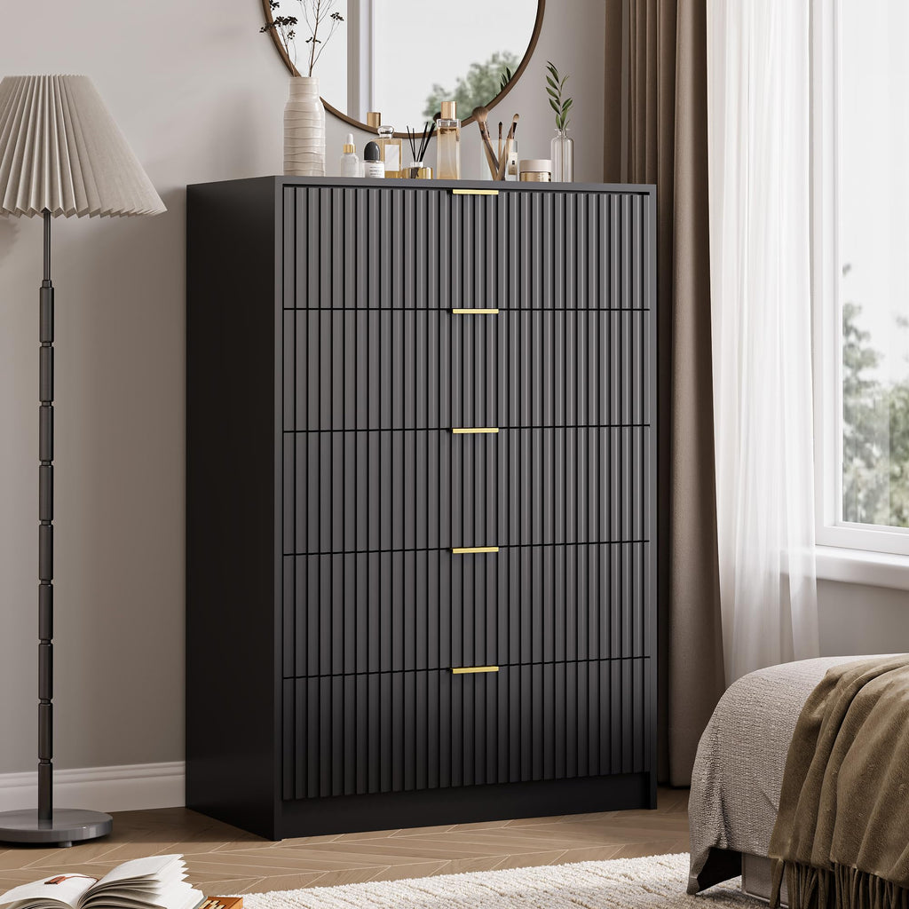 47" Tall Fluted 5-Drawer Dresser F862