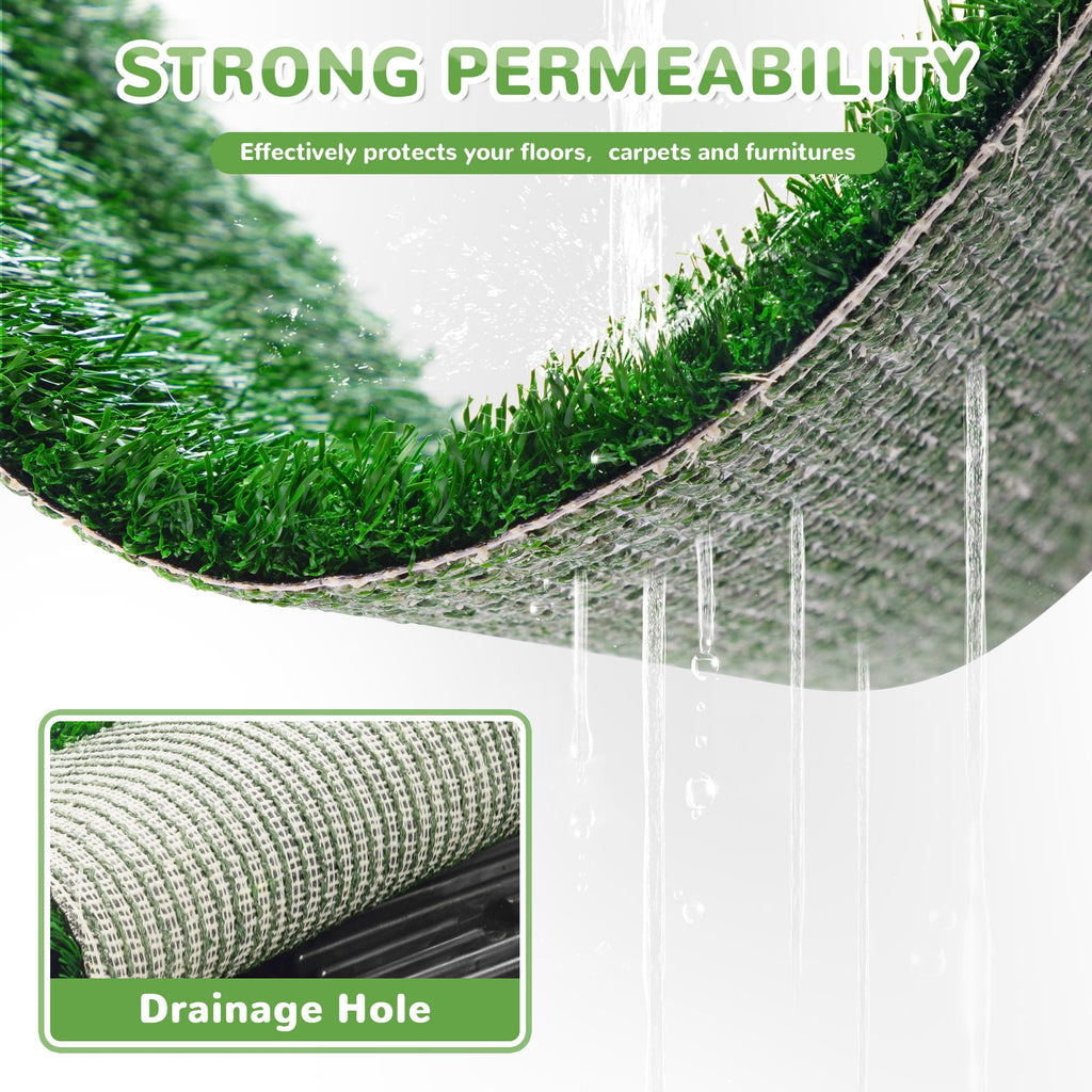 25"×20" Washable Dog Grass Pad with Tray M88875
