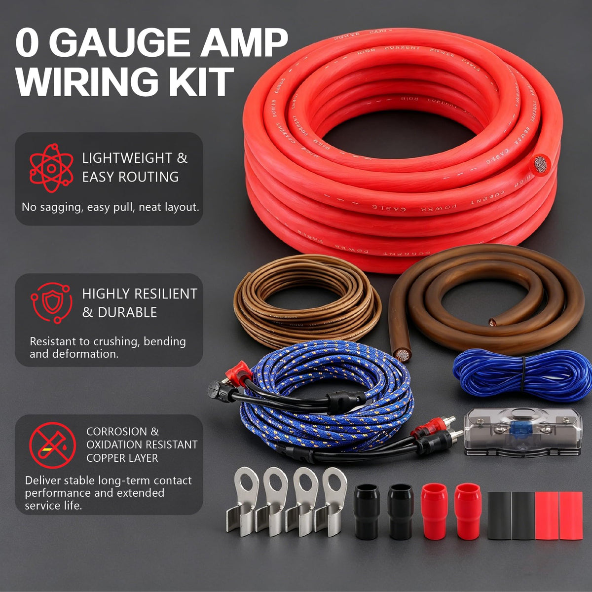 0 Gauge CCA Amplifier Wiring Kit H282908