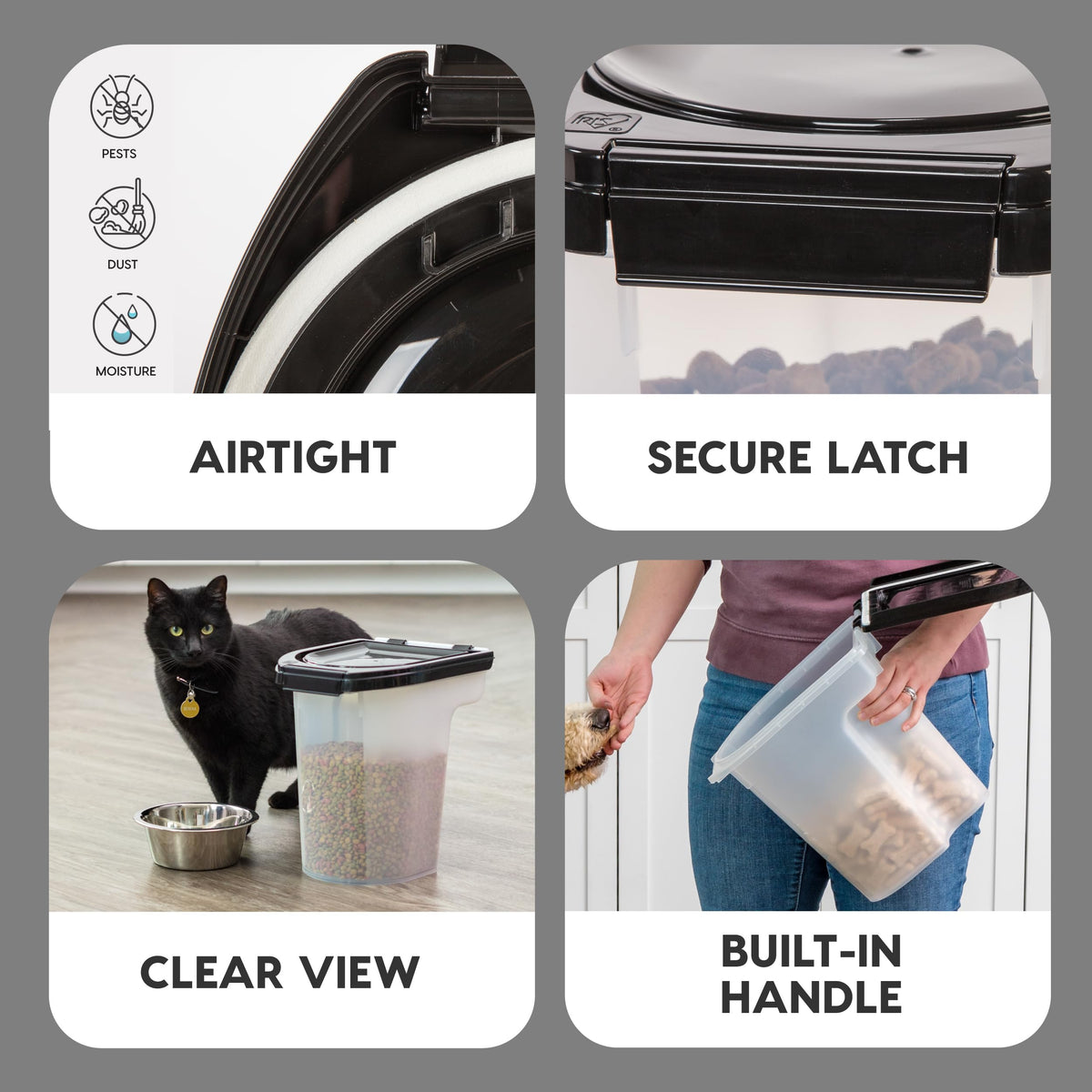 Black Dog Food Storage Container V338548