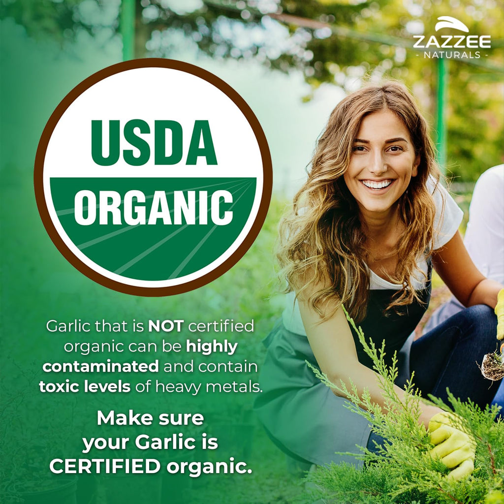 USDA Organic Odorless Garlic 20:1 Extract 100 Capsules R818377