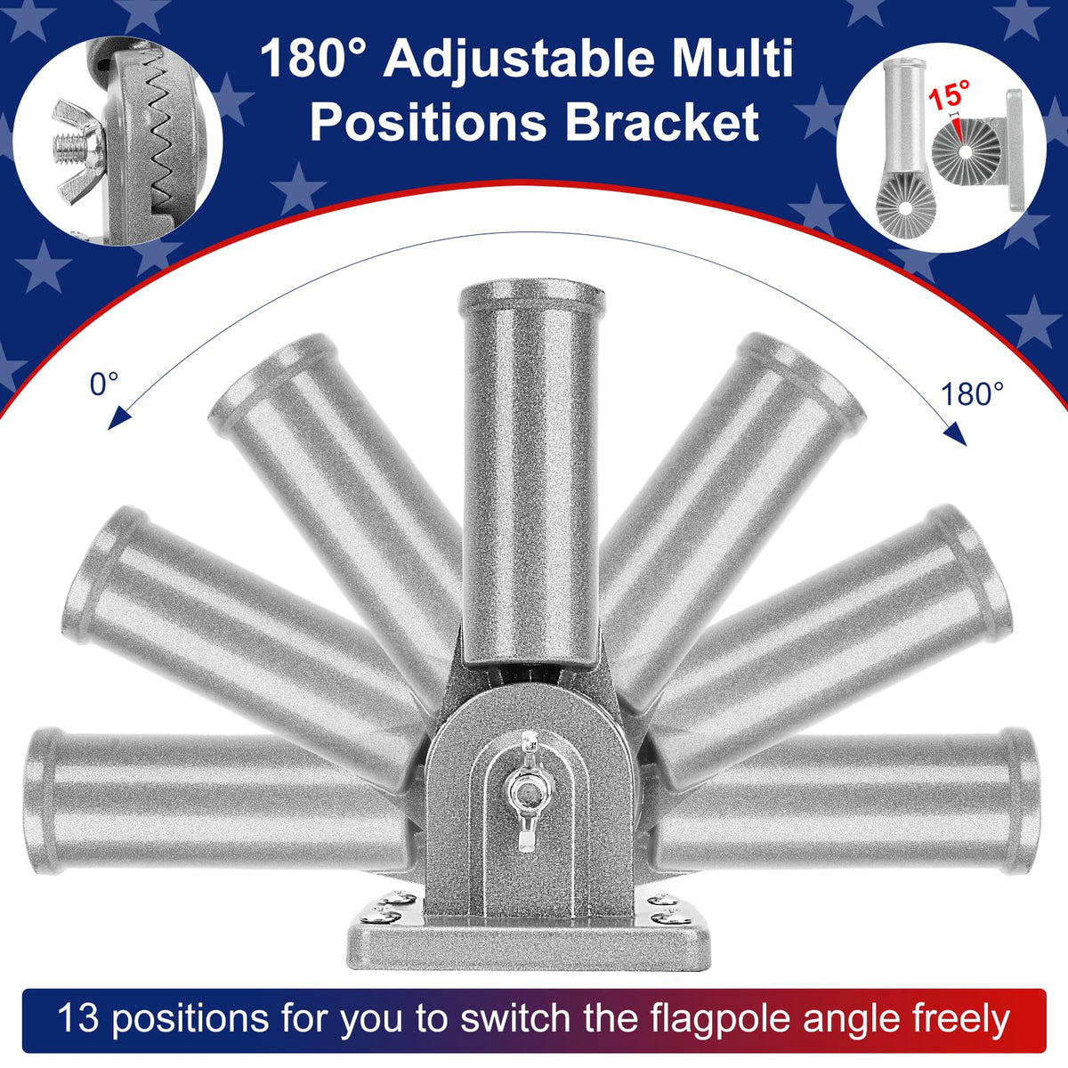 Heavy Duty Aluminum Flag Pole Holder H633888
