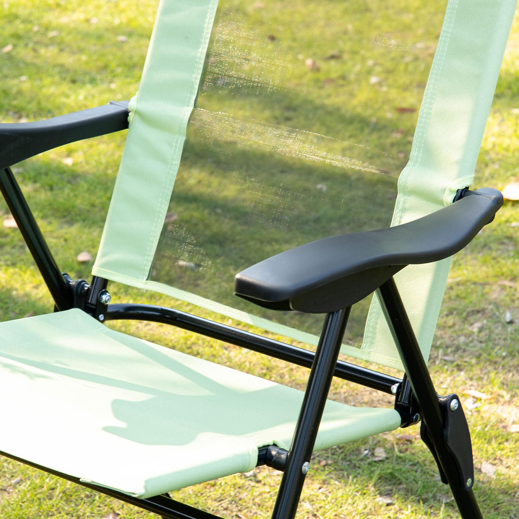 Folding Patio Dining Chairs Set of 2 Green V68027