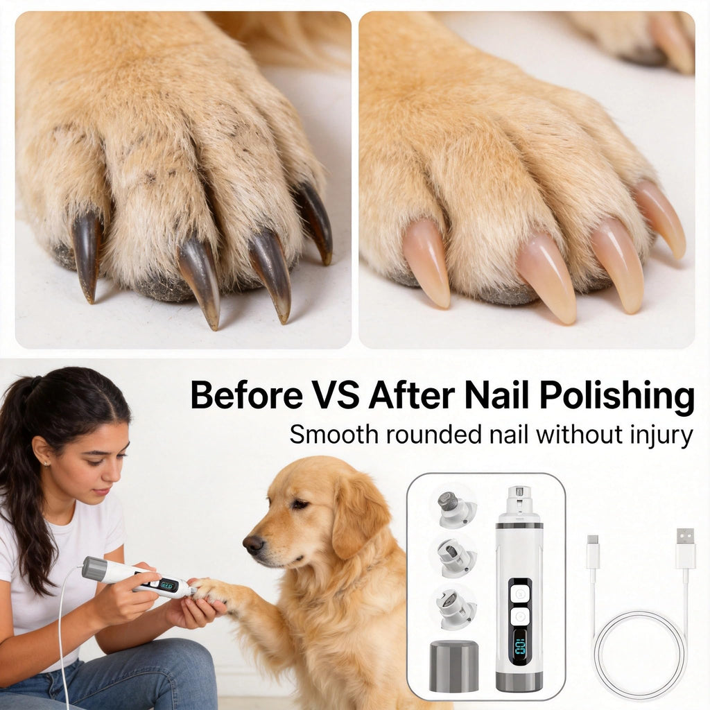 3-Speed Dog & Cat Nail Grinder with LED Light F4000