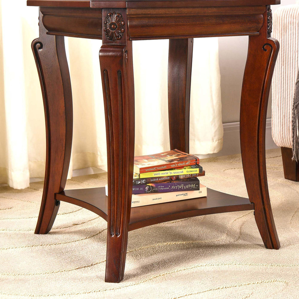 Set of 2 Solid Wood End Table U780
