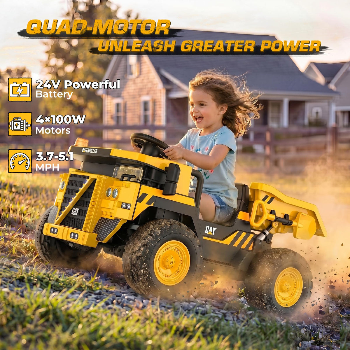 24V Ride On Dump Truck with Remote Control H711829